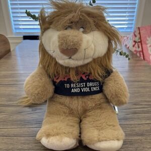 Vintage 18" D.A.R.E. Daren The Lion - Stuffed Plush Animal Lion DARE 1999